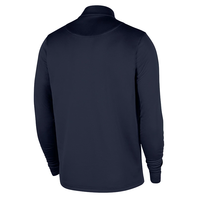 Haut Nike bleu marine LA Clippers 2025/26 Authentic Coaches Dri-Fit à quart de zip pour homme