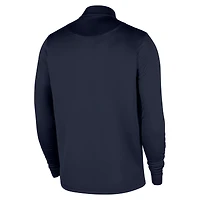 Men's Nike Navy LA Clippers 2025/26 Authentic Coaches Quarter-Zip Dri-Fit Top