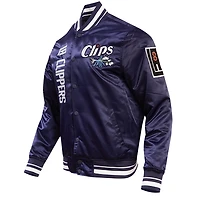 Veste à bouton-pression en satin pour homme Pro Standard Navy LA Clippers 2023/24 City Edition