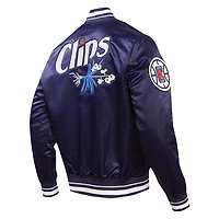 Veste à bouton-pression en satin pour homme Pro Standard Navy LA Clippers 2023/24 City Edition