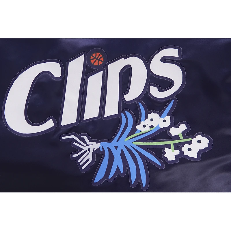 Veste à bouton-pression en satin pour homme Pro Standard Navy LA Clippers 2023/24 City Edition