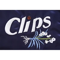 Veste à bouton-pression en satin pour homme Pro Standard Navy LA Clippers 2023/24 City Edition