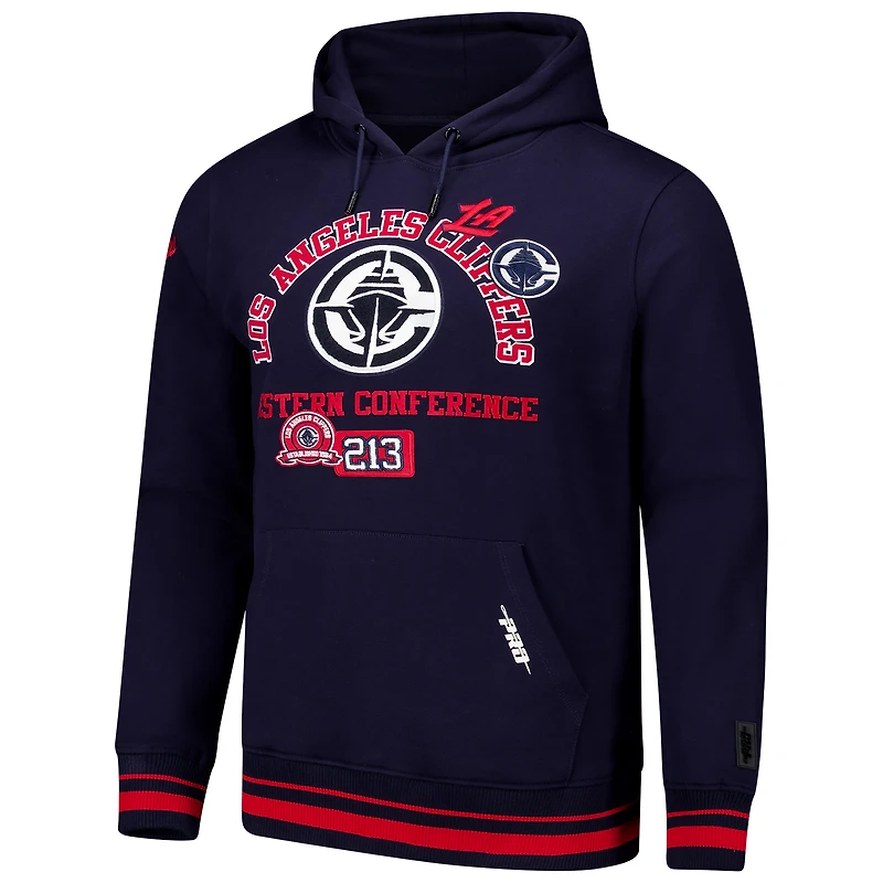 Men's Pro Standard Navy LA Clippers Area Code Pullover Hoodie