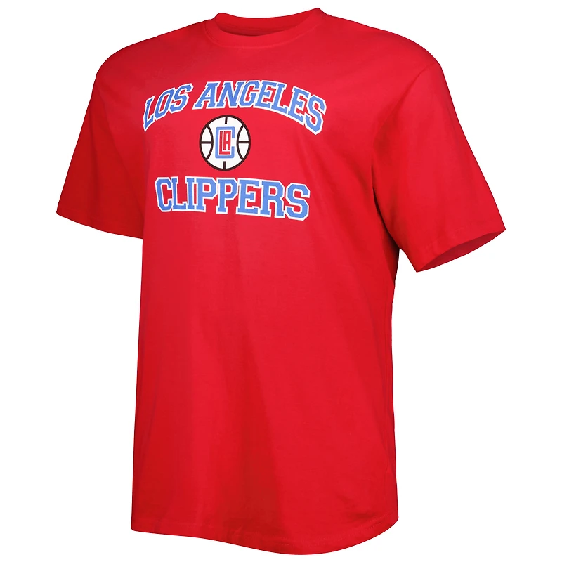 T-shirt rouge LA Clippers Big & Tall Heart Soul pour homme