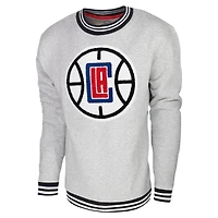 Men's Stadium Essentials Heather Gray LA Clippers Club Level Pullover Sweatshirt