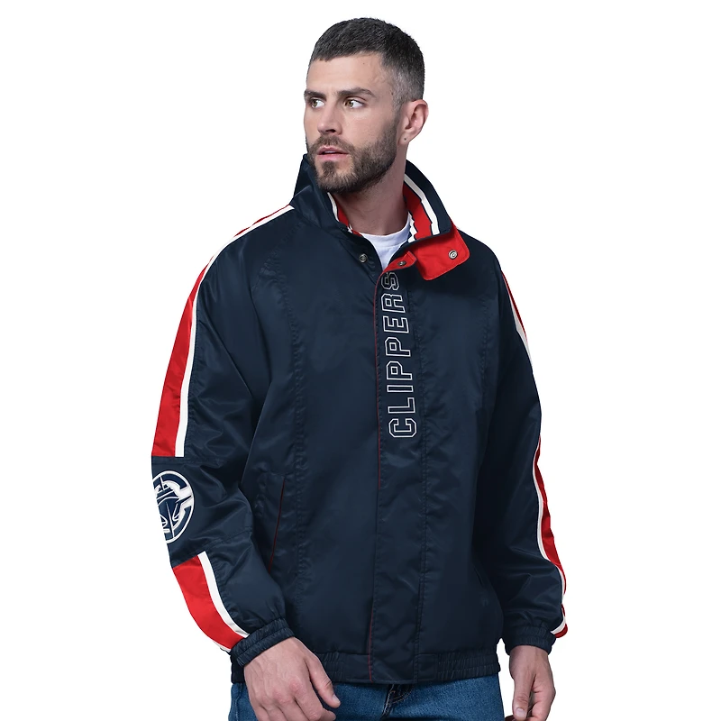 Men's Starter  Navy LA Clippers Freestyle Lightweight Full-Zip Jacket