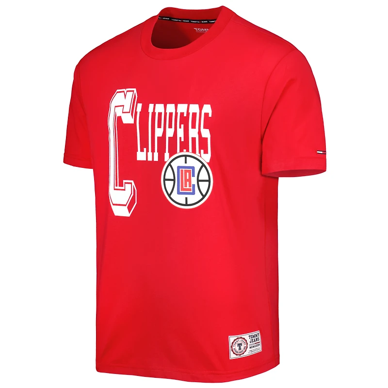 T-shirt Tommy Jeans LA Clippers Mel Varsity rouge pour homme