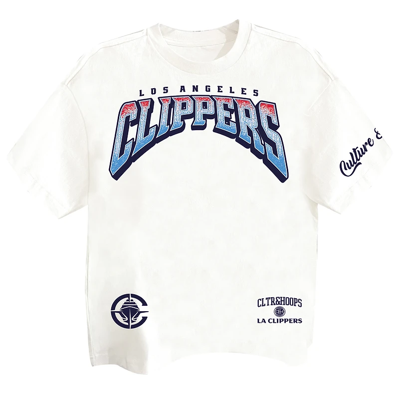 Men's Two Hype White LA Clippers Drip & Dime Collection Premium T-Shirt