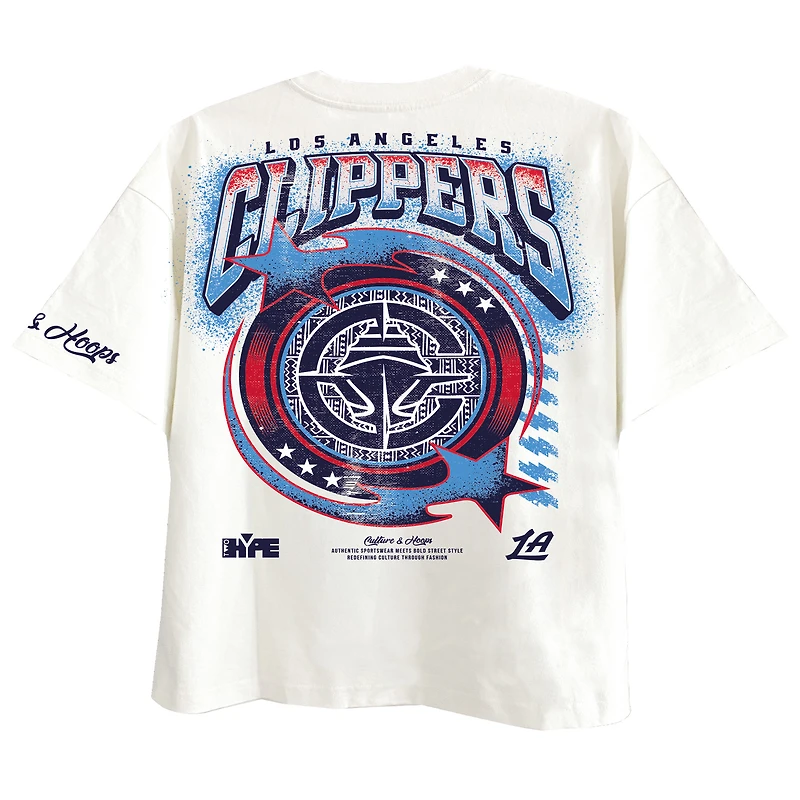 Men's Two Hype White LA Clippers Drip & Dime Collection Premium T-Shirt