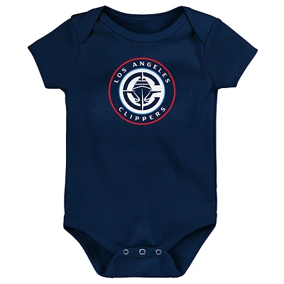 Newborn Outerstuff  Navy LA Clippers Primary Logo Bodysuit