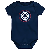 Newborn Outerstuff  Navy LA Clippers Primary Logo Bodysuit