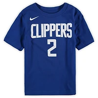 Préscolaire Nike Kawhi Leonard Royal LA Clippers Team T-shirt avec nom et numéro
