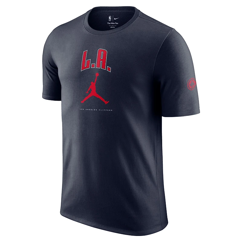 T-shirt unisexe Jordan Brand bleu marine Essential Cities LA Clippers