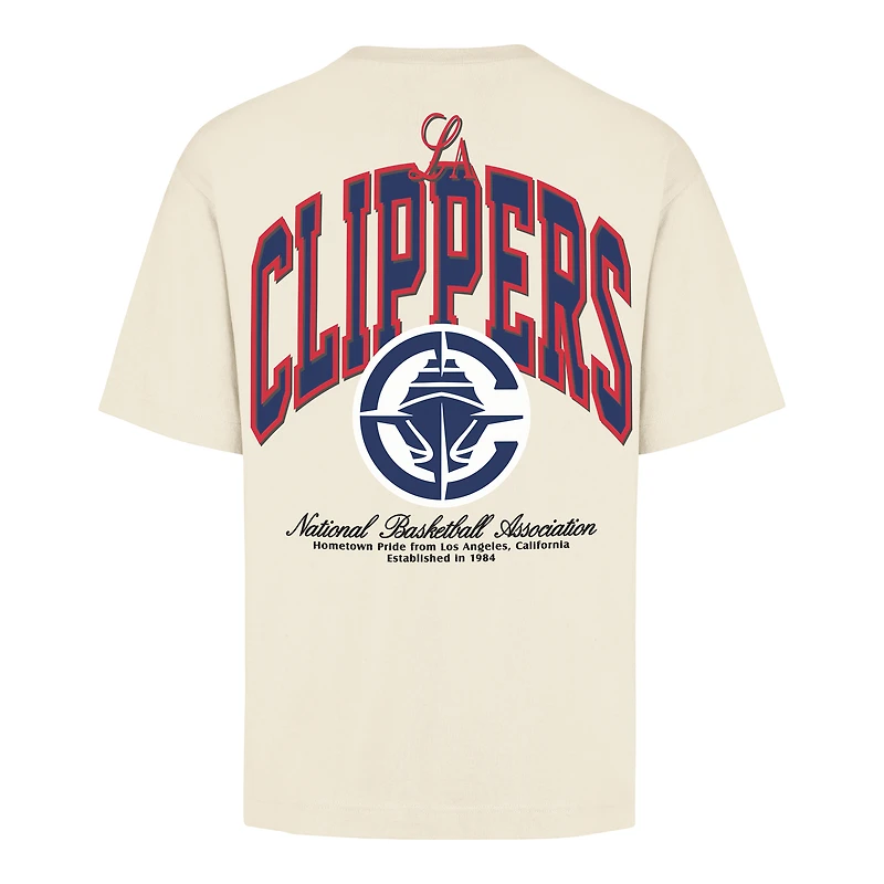 Unisex '47 Cream LA Clippers Crossover Collection Foundation Pocket T-Shirt