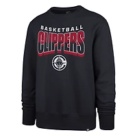 Sweat-shirt ras du cou unisexe bleu marine LA Clippers Brush By Headline '47