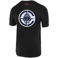 T-shirt unisexe FISLL noir avec logo surdimensionné des LA Clippers