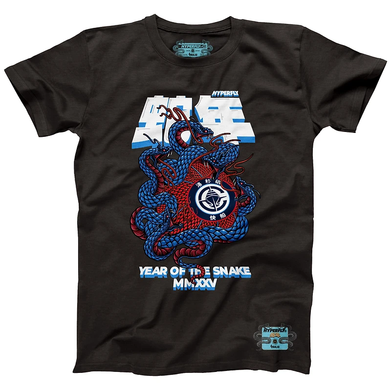 Unisex NBALab x Hyperfly Heather Black LA Clippers Year of the Snake Lunar New Collection T-Shirt