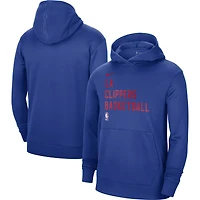 Sweat à capuche unisexe Nike bleu LA Clippers 2023/24 Performance Spotlight On-Cour Practice