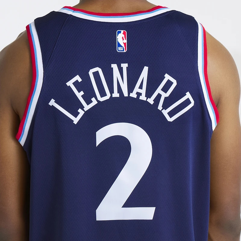 Maillot Nike Kawhi Leonard Swingman bleu marine unisexe LA Clippers 2024/25 - Édition Icon