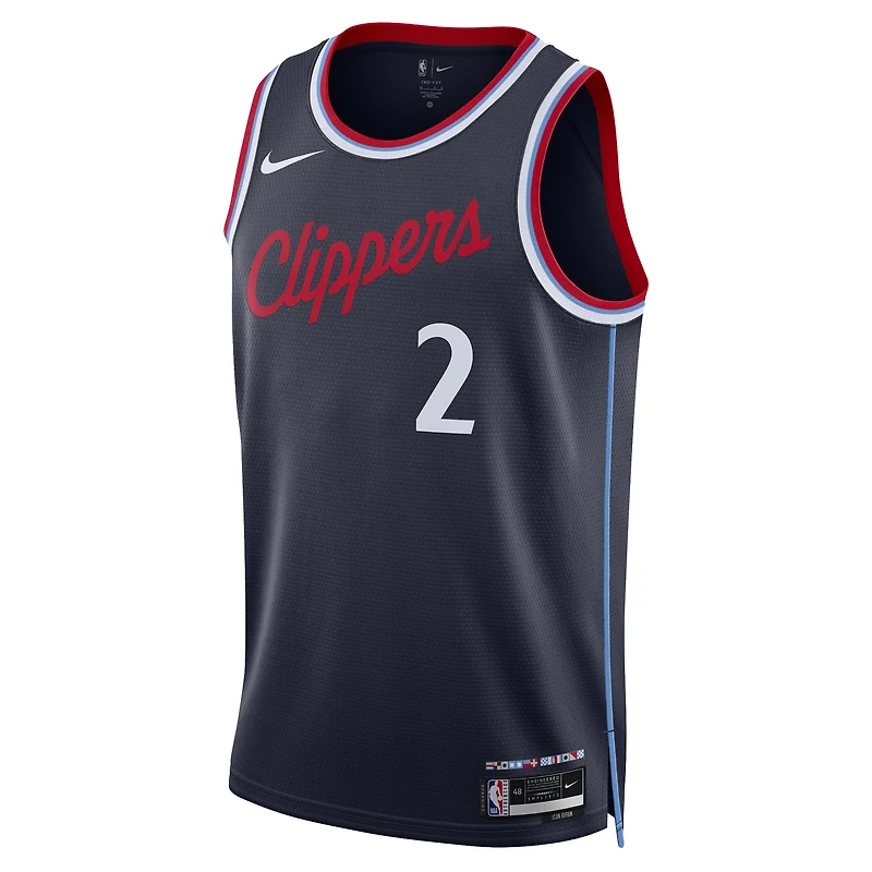 Maillot Nike Kawhi Leonard Swingman bleu marine unisexe LA Clippers 2024/25 - Édition Icon