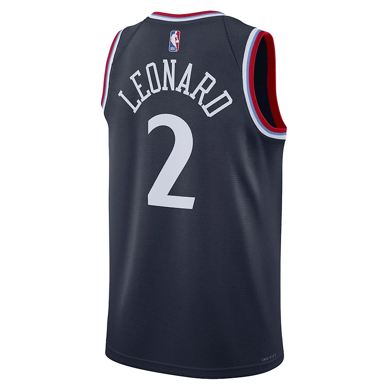 Unisex Nike Kawhi Leonard Navy LA Clippers 2024/25 Swingman Jersey - Icon Edition