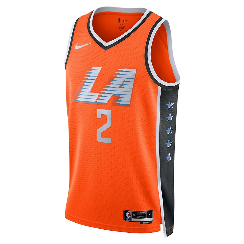 Unisex Nike Kawhi Leonard Orange LA Clippers 2025/26 Swingman Jersey - City Edition