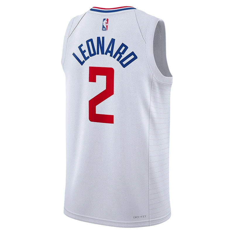 Maillot Swingman LA Clippers Nike Kawhi Leonard Blanc Unisexe - Édition Association