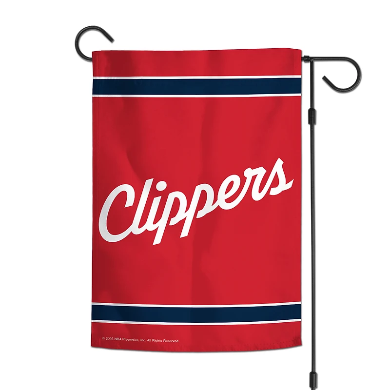 Drapeau de jardin double face WinCraft LA Clippers 12" x 18"