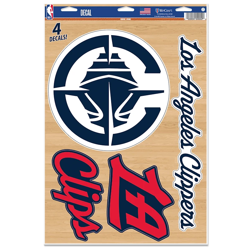 WinCraft LA Clippers Primary 11'' x 17'' Multi-Use Decal Sheet