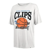 Women's '47  White LA Clippers City Edition Down Court Sadie T-Shirt