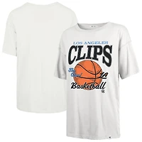 Women's '47  White LA Clippers City Edition Down Court Sadie T-Shirt