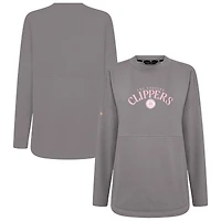 Sweat-shirt à col roulé gris LA Clippers Beaudry pour femme Levelwear