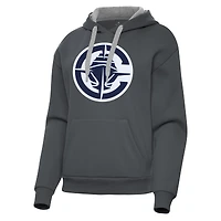 Sweat à capuche Victory Antigua Charcoal pour femme des LA Clippers