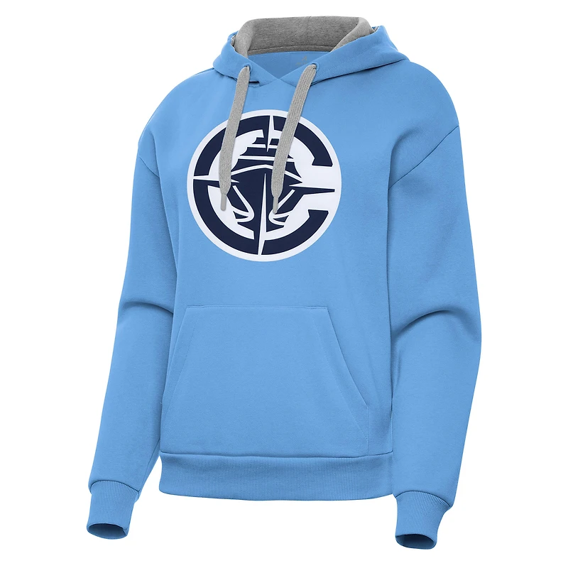 Sweat à capuche Victory bleu poudre Antigua pour femme des LA Clippers