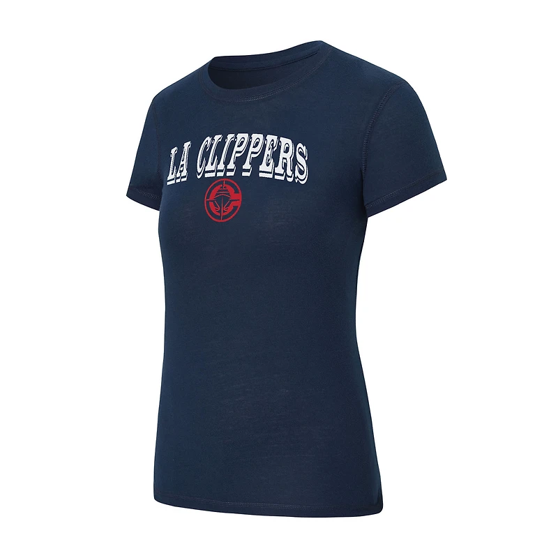 Women's Concepts Sport Navy/Red LA Clippers Avondale T-Shirt & Pants Flannel PJ Set