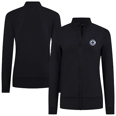 Veste zippée intégrale noire LA Clippers Shine pour femme Levelwear