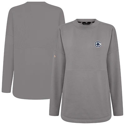 Women's Levelwear Gray LA Clippers Beaudry Pullover Sweatshirt