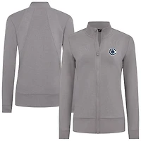 Women's Levelwear Gray LA Clippers Shine Full-Zip Jacket