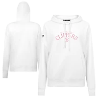 Sweat à capuche blanc Levelwear pour femme, motif LA Clippers, Fête des Mères, arqué