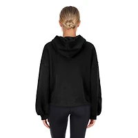 Women's New Era Black LA Clippers 2024/25 City Edition Cropped Pullover Hoodie