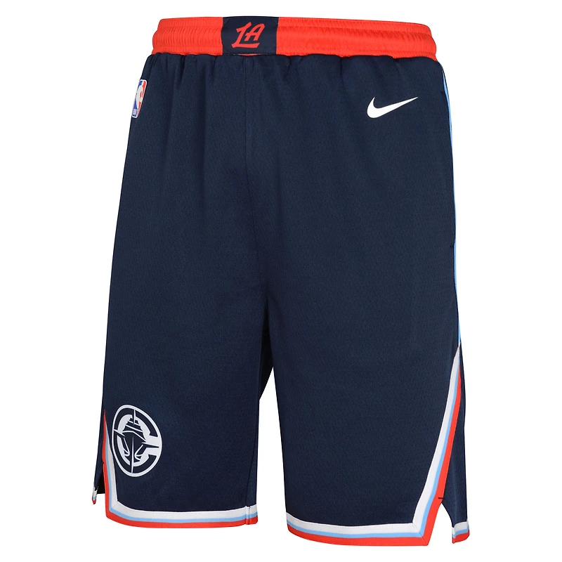 Youth Nike Navy LA Clippers Icon Swingman Shorts