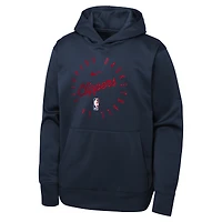 Youth Nike Navy LA Clippers Performance Practice Spotlight Pullover Hoodie
