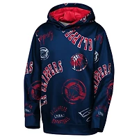 Sweat à capuche bleu marine LA Clippers Moving Violation pour jeunes Outerstuff