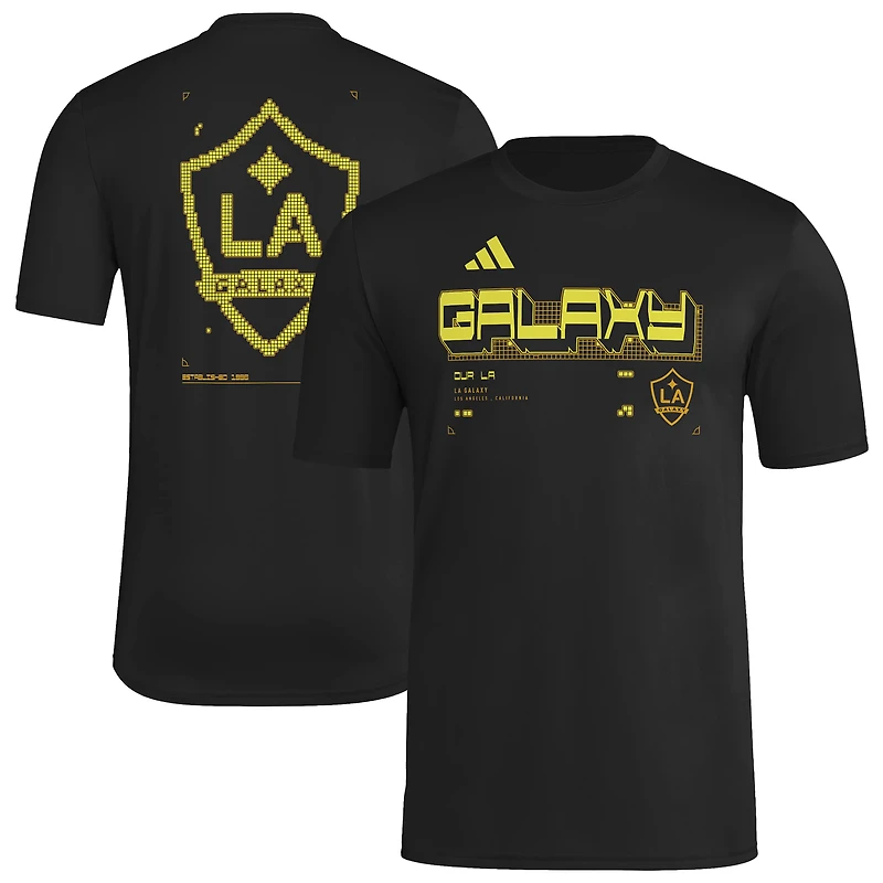 T-shirt d'avant-match adidas LA Galaxy 2026 Anthem AEROREADY noir pour homme