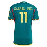 Men's adidas Gabriel Pec Green LA Galaxy 2024 Kit Authentic Player Jersey