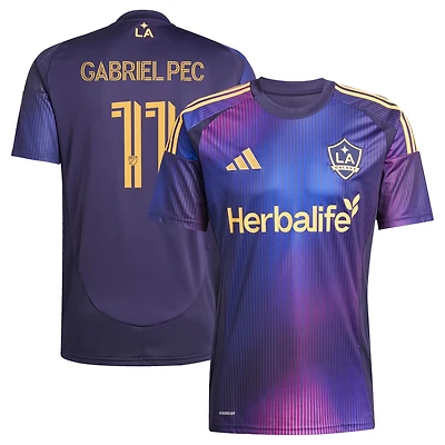 Maillot de joueur adidas Gabriel Pec LA Galaxy 2025 RIZON Replica bleu marine pour homme