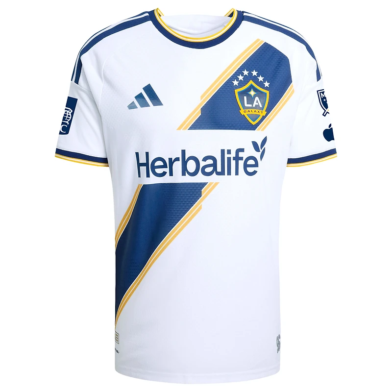 Men's adidas Gabriel Pec White LA Galaxy 2026 The VeloCITY Kit On-Field Authentic Patch Jersey