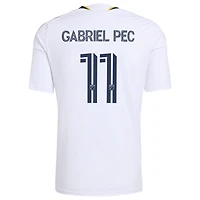 Maillot réplique adidas Gabriel Pec blanc LA Galaxy 2026 The VeloCITY pour homme