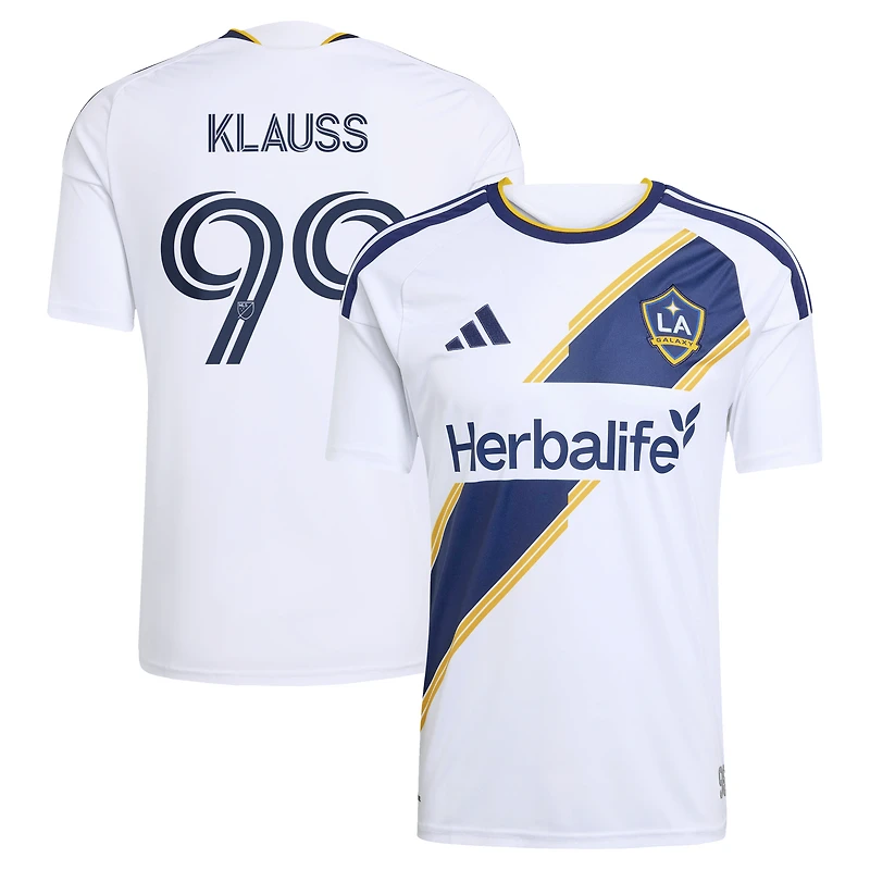 Men's adidas João Klauss White LA Galaxy 2026 The VeloCITY Kit Replica Jersey