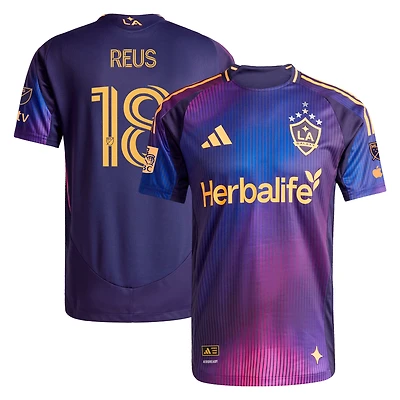 Maillot adidas Marco Reus LA Galaxy 2025 RIZON On-Field authentique pour homme, bleu marine